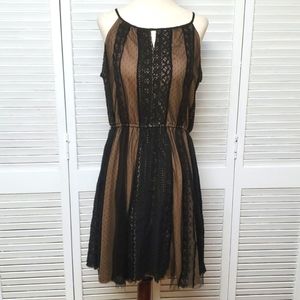 Pinky Size L Black Lace Cocktail  Dress